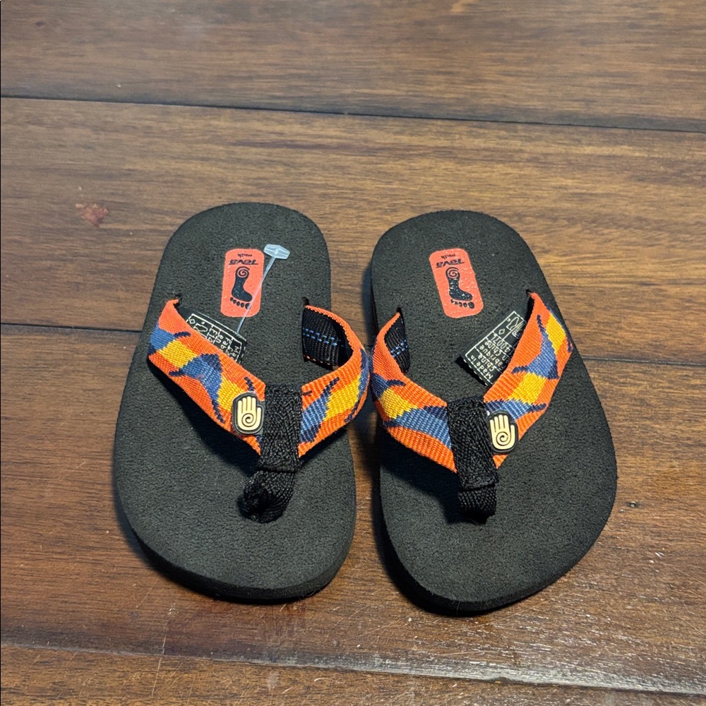 Teva Baby Sandals with Orange and Blue Straps